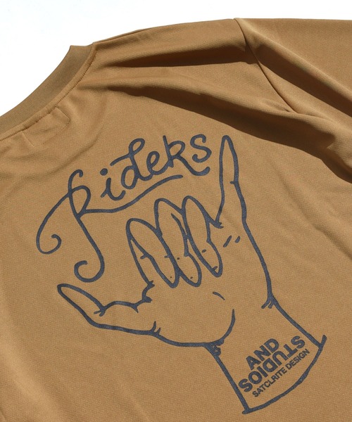 Satellite(サテライト)の「【限定価格】【SATELLITE(サテライト)】綺麗なワイドシルエットBEACH CRUISER TEE/RIDERS(Tシャツ/カットソー・メンズ・ブラック/ベージュ/オリーブ・M/L)」の12枚目の写真