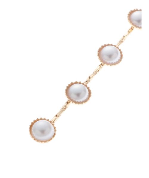 LAGUNAMOON（ラグナムーン）の「LADYフェイクパールチェーンピアス（ピアス（両耳用）・レディース・アイボリー・FREE）」の4枚目の写真