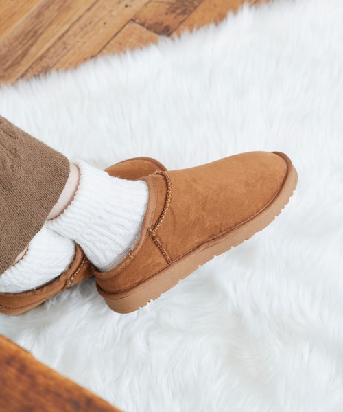 mooimooi（モーイモーイ）の「ムートンスリッポン（サンダル・レディース・ブラック/ベージュ/キャメル/ダークブラウン/チャコールグレー/アイボリー系・S/M/L/LL/3L/4L）」の21枚目の写真