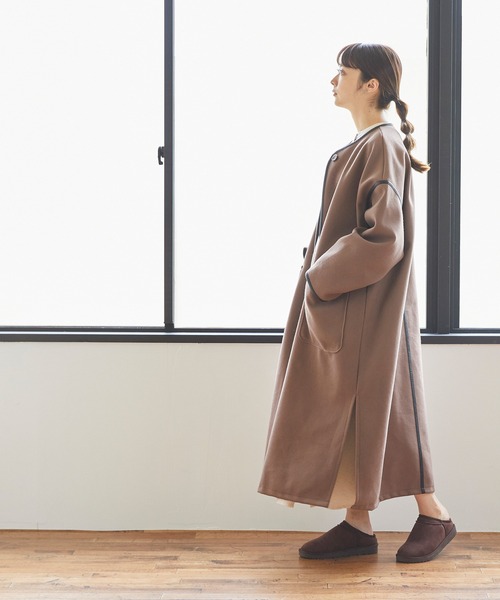 mooimooi（モーイモーイ）の「ムートンスリッポン（サンダル・レディース・ブラック/ベージュ/キャメル/ダークブラウン/チャコールグレー/アイボリー系・S/M/L/LL/3L/4L）」の9枚目の写真