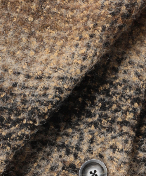 journal standard L'essage（ジャーナルスタンダードレサージュ）の「コクーンミドルコート（ノーカラージャケット・レディース・ネイビー/ブラウン系その他/ナチュラル・FREE）」の8枚目の写真