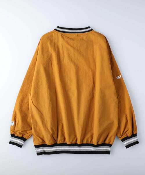 VISION STREET WEAR(ヴィジョンストリートウェア)の「【VISION STREET】リブナイロンプルオ-バー(ナイロンジャケット・メンズ・ブラック/ゴールド/ブラック×グリーン・M/XL/L)」の6枚目の写真