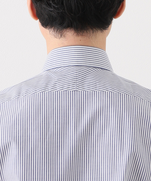 EDIFICE（エディフィス）の「セミワイド アメリカンコットン ストライプシャツ（シャツ/ブラウス・メンズ・ダークブルー/ベージュ・40/38/39/41/37）」の9枚目の写真