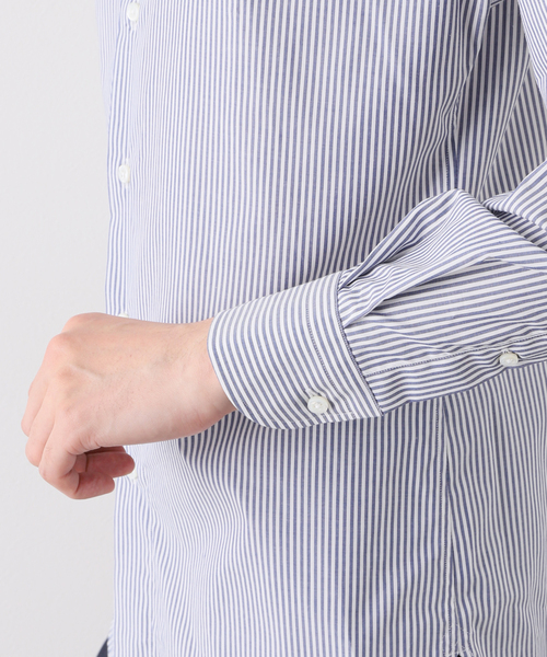 EDIFICE（エディフィス）の「セミワイド アメリカンコットン ストライプシャツ（シャツ/ブラウス・メンズ・ダークブルー/ベージュ・40/38/39/41/37）」の11枚目の写真