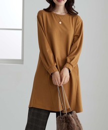 BELLUNA PLUS | 吸湿発熱ポンチ素材チュニックワンピース(ワンピース)