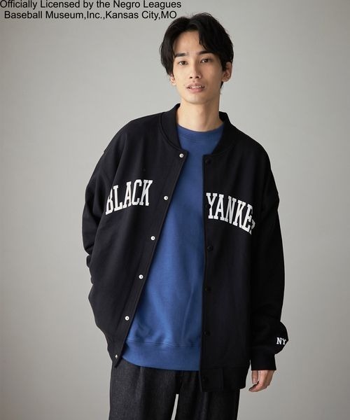 LOWRYS FARM(ローリーズファーム)の「ニグロリーグスタジャン 157820(スタジャン・メンズ・ブラック/グレー・MEDIUM/LARGE)」の1枚目の写真