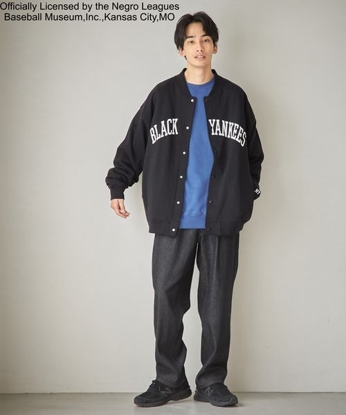 LOWRYS FARM(ローリーズファーム)の「ニグロリーグスタジャン 157820(スタジャン・メンズ・ブラック/グレー・MEDIUM/LARGE)」の6枚目の写真