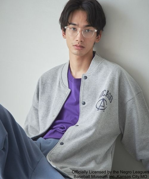 LOWRYS FARM(ローリーズファーム)の「ニグロリーグスタジャン 157820(スタジャン・メンズ・ブラック/グレー・MEDIUM/LARGE)」の12枚目の写真