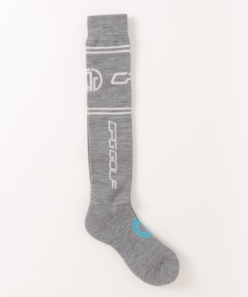 CPG GOLF（シーピージーゴルフ）の「double border high socks（ダブルボーダーハイソックス）（ソックス/靴下・レディース・ホワイト/ブラック/グレー・ONE SIZE）」の4枚目の写真