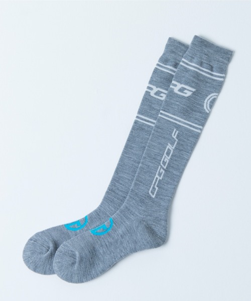 CPG GOLF（シーピージーゴルフ）の「double border high socks（ダブルボーダーハイソックス）（ソックス/靴下・レディース・ホワイト/ブラック/グレー・ONE SIZE）」の3枚目の写真