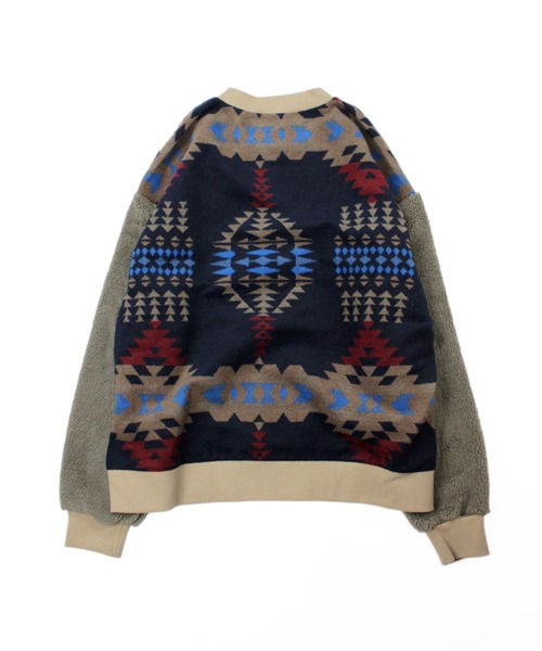 Universal Style Wear（ユニバーサルスタイルウェア）の「Universal Style Wear ナバホ ムック ボア クルーネック（その他トップス・メンズ・ブラック/カーキ/グレイッシュベージュ・MEDIUM/LARGE/X-LARGE）」の20枚目の写真