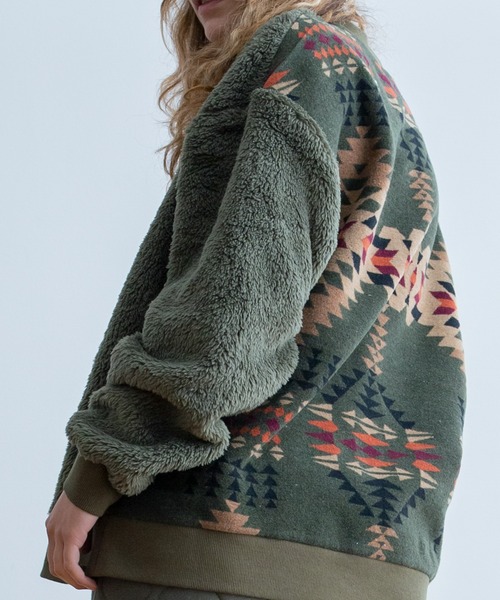 Universal Style Wear（ユニバーサルスタイルウェア）の「Universal Style Wear ナバホ ムック ボア クルーネック（その他トップス・メンズ・ブラック/カーキ/グレイッシュベージュ・MEDIUM/LARGE/X-LARGE）」の8枚目の写真