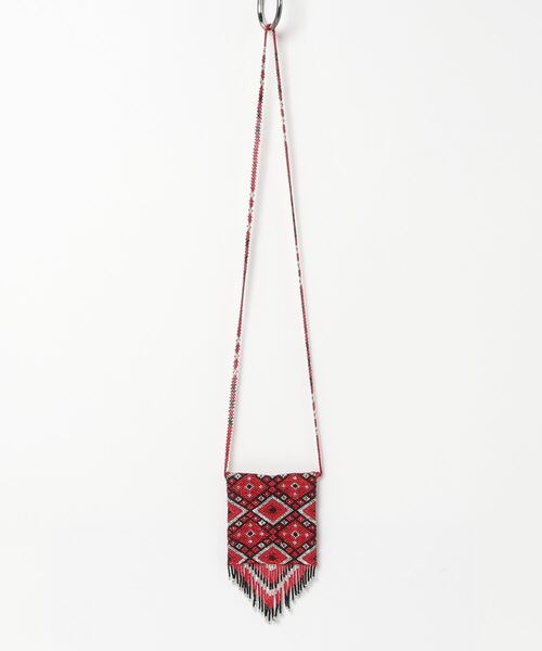 TIME WILL TELL WORKS（タイムウィルテルワークス）の「FRINGE  MINI BAG（ショルダーバッグ・レディース・レッド・ONE SIZE）」の4枚目の写真