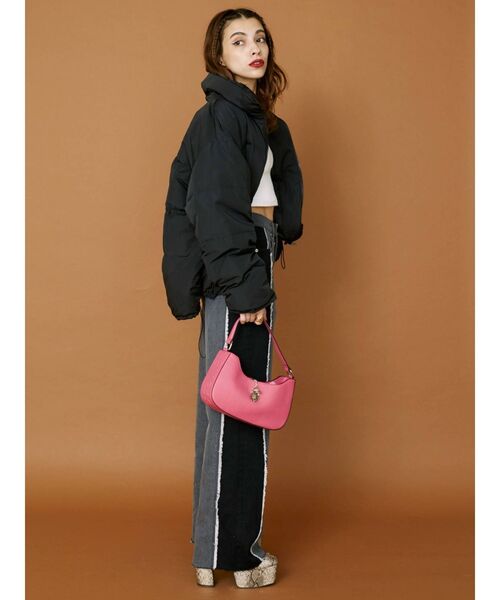 EVRIS（エヴリス）の「リメイクワイドデニムパンツ（デニムパンツ・レディース・ブラック/ライトブルー・MEDIUM/SMALL）」の6枚目の写真