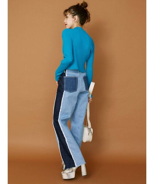 EVRIS（エヴリス）の「リメイクワイドデニムパンツ（デニムパンツ・レディース・ブラック/ライトブルー・MEDIUM/SMALL）」の18枚目の写真