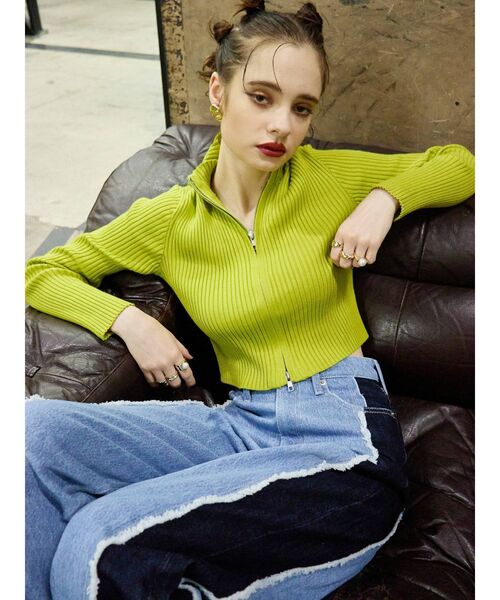 EVRIS（エヴリス）の「リメイクワイドデニムパンツ（デニムパンツ・レディース・ブラック/ライトブルー・MEDIUM/SMALL）」の20枚目の写真