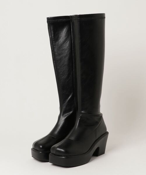 minia(ミニア)の「minia / バルキーヒールロング(ブーツ・レディース・ベージュ/モカ/ブラック・M/L/S)」の2枚目の写真