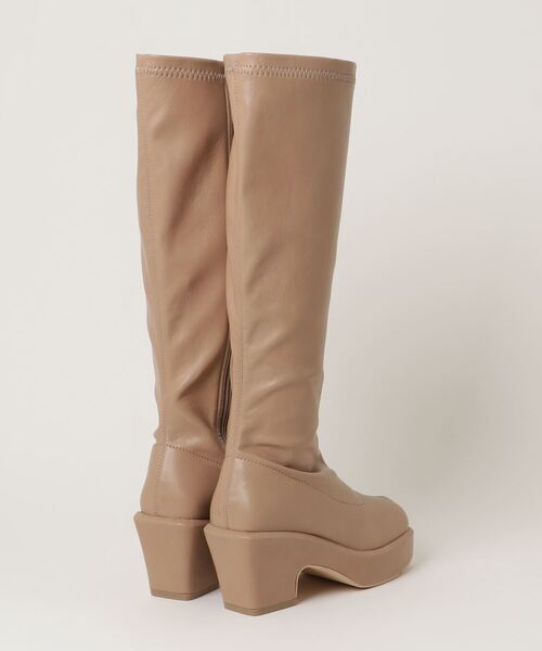 minia(ミニア)の「minia / バルキーヒールロング(ブーツ・レディース・ベージュ/モカ/ブラック・M/L/S)」の4枚目の写真