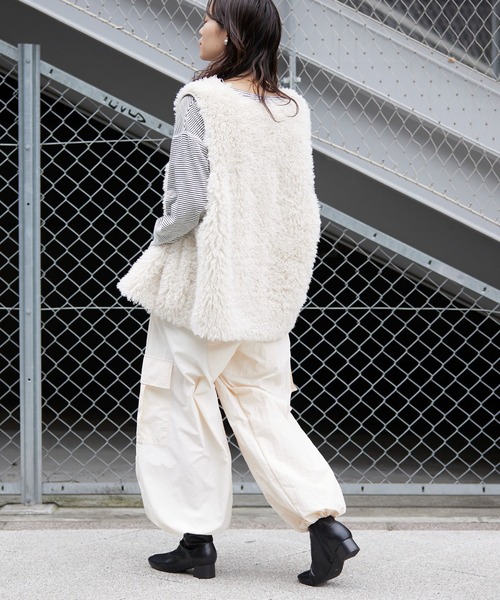 etsinta（エシンタ）の「【etsinta/エシンタ】ナイロンパラシュートパンツ（その他パンツ・レディース・ブラック/オフホワイト/カーキ・ONE SIZE）」の11枚目の写真