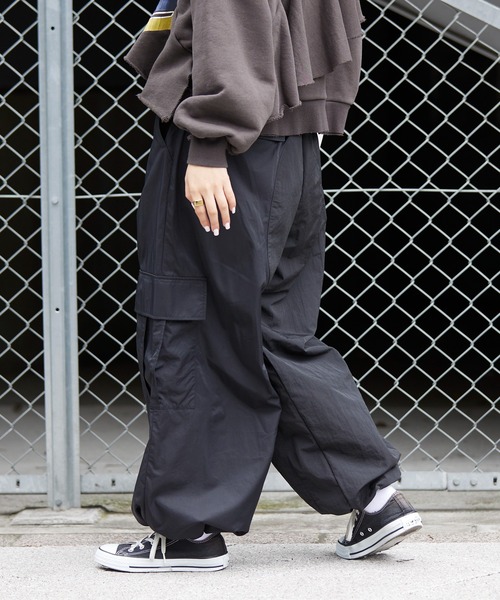 etsinta（エシンタ）の「【etsinta/エシンタ】ナイロンパラシュートパンツ（その他パンツ・レディース・ブラック/オフホワイト/カーキ・ONE SIZE）」の14枚目の写真