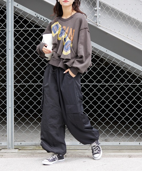 etsinta（エシンタ）の「【etsinta/エシンタ】ナイロンパラシュートパンツ（その他パンツ・レディース・ブラック/オフホワイト/カーキ・ONE SIZE）」の21枚目の写真