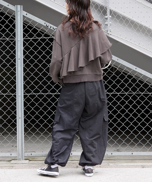 etsinta（エシンタ）の「【etsinta/エシンタ】ナイロンパラシュートパンツ（その他パンツ・レディース・ブラック/オフホワイト/カーキ・ONE SIZE）」の22枚目の写真