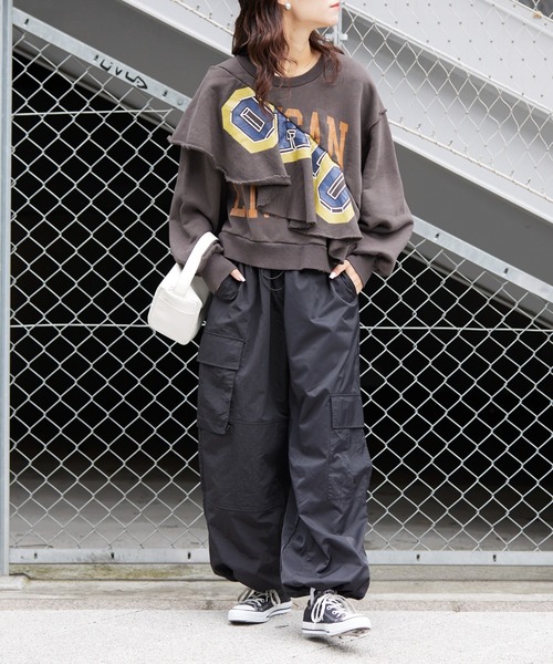 etsinta（エシンタ）の「【etsinta/エシンタ】ナイロンパラシュートパンツ（その他パンツ・レディース・ブラック/オフホワイト/カーキ・ONE SIZE）」の20枚目の写真