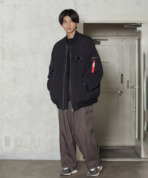 iisy（イージー）の「iisy / BIG MA-1（MA-1・メンズ・ブラック/ベージュ系その他/ライトグレー/ネイビー・XL/M/S/L）」の13枚目の写真