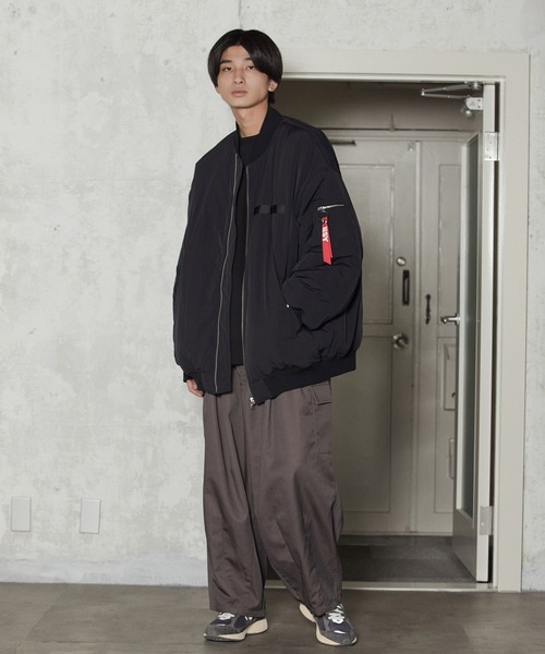 iisy（イージー）の「iisy / BIG MA-1（MA-1・メンズ・ブラック/ベージュ系その他/ライトグレー/ネイビー・XL/M/S/L）」の14枚目の写真