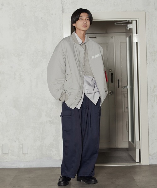 iisy（イージー）の「iisy / BIG MA-1（MA-1・メンズ・ブラック/ベージュ系その他/ライトグレー/ネイビー・XL/M/S/L）」の15枚目の写真