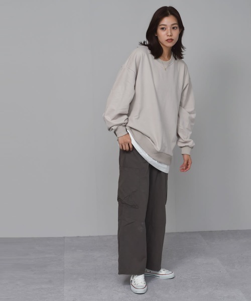 Auntie Rosa(アンティローザ)の「【Shoowtime】ワイド カーゴ パンツ wide cargo pants(カーゴパンツ・レディース・ブラック/チャコールグレー・SMALL/LARGE/MEDIUM)」の15枚目の写真