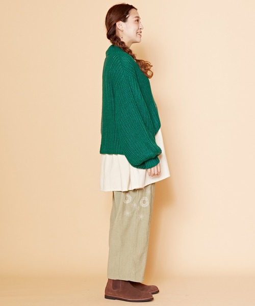 チャイハネ（チャイハネ）の「【チャイハネ】パビオラニットカーディガン（カーディガン/ボレロ・レディース・グリーン/ピンク/ブルー/オフホワイト・FREE）」の11枚目の写真