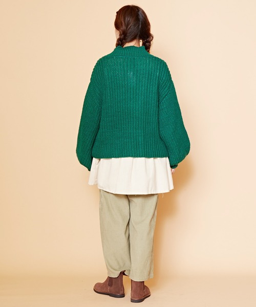 チャイハネ（チャイハネ）の「【チャイハネ】パビオラニットカーディガン（カーディガン/ボレロ・レディース・グリーン/ピンク/ブルー/オフホワイト・FREE）」の12枚目の写真