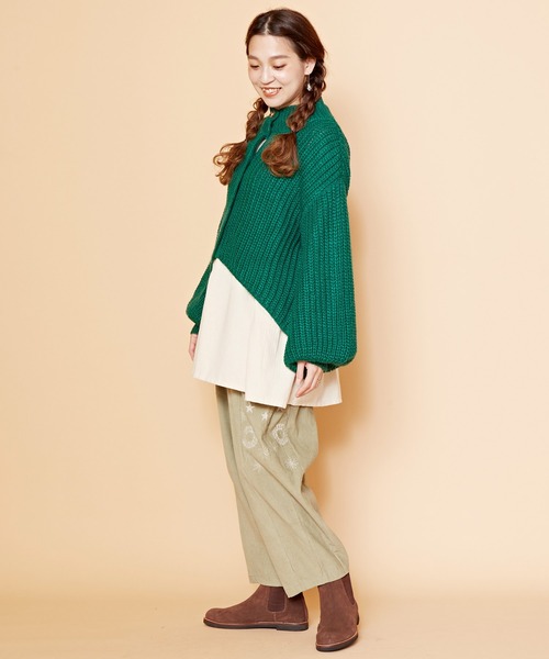 チャイハネ（チャイハネ）の「【チャイハネ】パビオラニットカーディガン（カーディガン/ボレロ・レディース・グリーン/ピンク/ブルー/オフホワイト・FREE）」の10枚目の写真