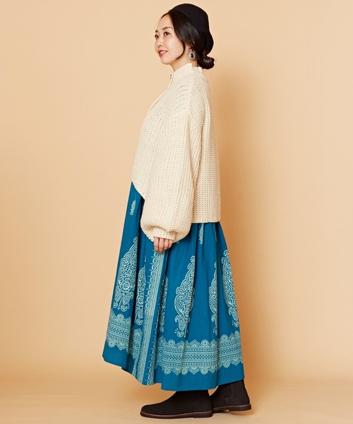 チャイハネ（チャイハネ）の「【チャイハネ】パビオラニットカーディガン（カーディガン/ボレロ・レディース・グリーン/ピンク/ブルー/オフホワイト・FREE）」の7枚目の写真