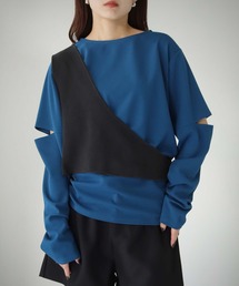 cheriella | 【cheriella】WEB限定ワンショルダーダンボールニットベスト(ベスト)