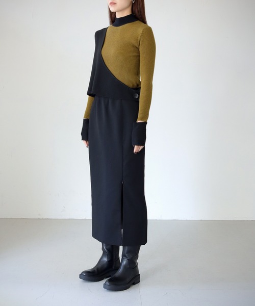 cheriella（シェリエラ）の「【cheriella】WEB限定ワンショルダーダンボールニットベスト（ベスト・レディース・ブラック・M）」の15枚目の写真