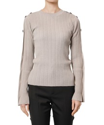 ボタンスリーブニットトップ / Button Sleeve Knit Top