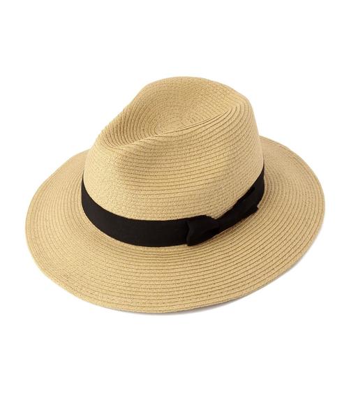 green label relaxing(グリーンレーベルリラクシング)の「FLAT BRAIDハット ◆(ハット・メンズ・オフホワイト/ブラック/ベージュ・フリー)」の1枚目の写真