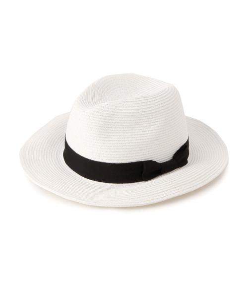 green label relaxing(グリーンレーベルリラクシング)の「FLAT BRAIDハット ◆(ハット・メンズ・オフホワイト/ブラック/ベージュ・フリー)」の2枚目の写真