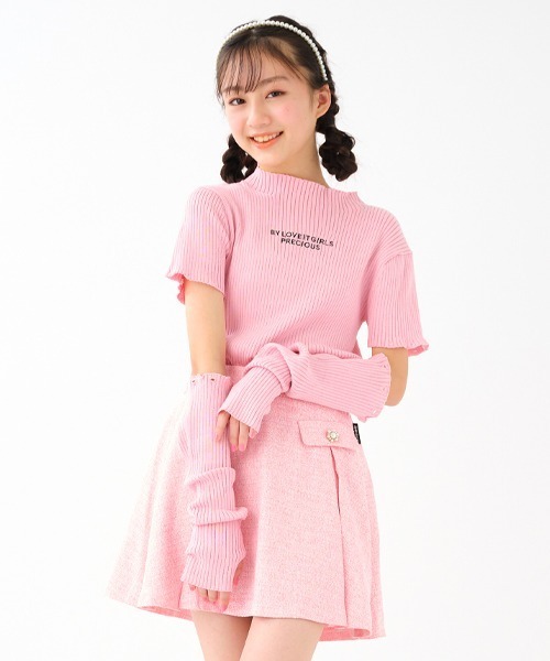 by LOVEiT（バイラビット）の「袖取り外しニット（ニット/セーター・キッズ・アイボリー/ブラック/ピンク・150cm/160cm/120cm/130cm/140cm）」の3枚目の写真