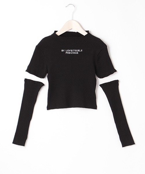 by LOVEiT（バイラビット）の「袖取り外しニット（ニット/セーター・キッズ・アイボリー/ブラック/ピンク・150cm/160cm/120cm/130cm/140cm）」の9枚目の写真