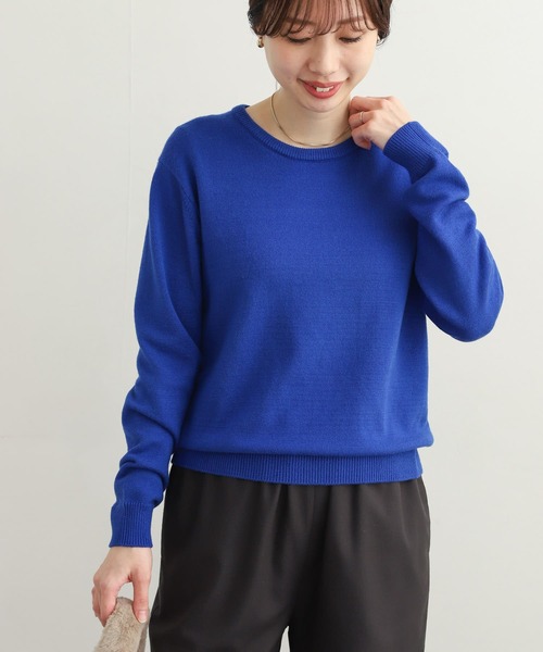 URBAN RESEARCH DOORS（アーバンリサーチドアーズ）の「クルーネックコンパクトKNIT（ニット/セーター・レディース・ロイヤルブルー/レッド/オフホワイト/ブラック・MEDIUM）」の11枚目の写真