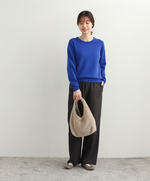 URBAN RESEARCH DOORS（アーバンリサーチドアーズ）の「クルーネックコンパクトKNIT（ニット/セーター・レディース・ロイヤルブルー/レッド/オフホワイト/ブラック・MEDIUM）」の18枚目の写真