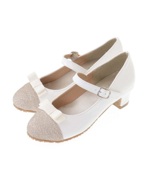a.v.v（アーヴェヴェ）の「[KIDS]リボンヒールパンプス[WEB限定サイズ]（パンプス・キッズ・ブラック/アイボリー・19/20/18）」の22枚目の写真