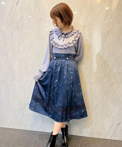 axes femme（アクシーズファム）の「ノクターンプリントスカート