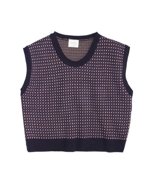 AMAIL(アマイル)の「Uso vest(ベスト・レディース・ネイビー/ブラウン・FREE)」の2枚目の写真