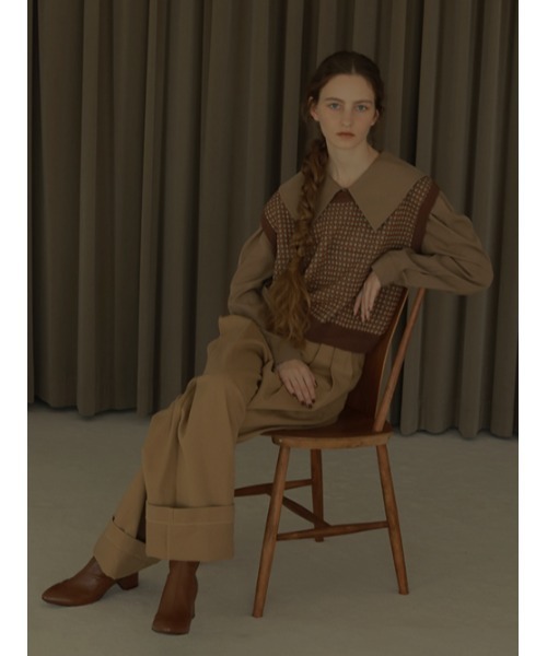 AMAIL(アマイル)の「Uso vest(ベスト・レディース・ネイビー/ブラウン・FREE)」の3枚目の写真