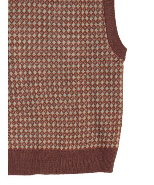 AMAIL(アマイル)の「Uso vest(ベスト・レディース・ネイビー/ブラウン・FREE)」の9枚目の写真