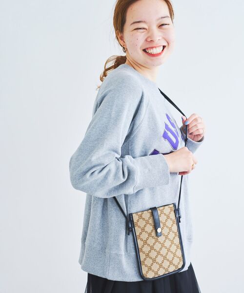 le.coeur blanc（ルクールブラン）の「ジャガードスマホショルダー（ショルダーバッグ・レディース・ブラック/キャメル・FREE）」の11枚目の写真